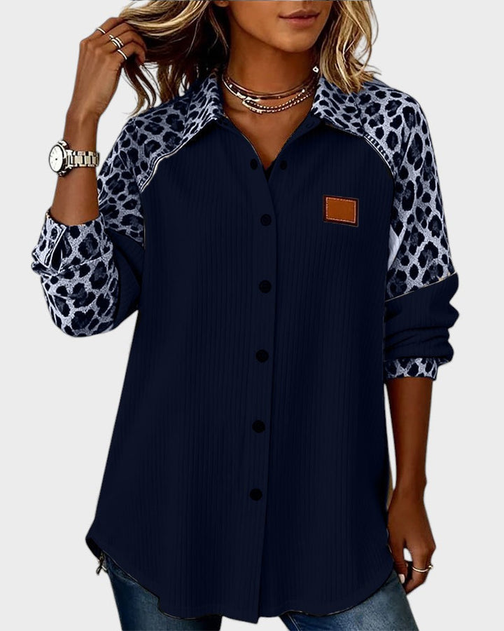 Jackie | Leopard Print Button-Down Shirt