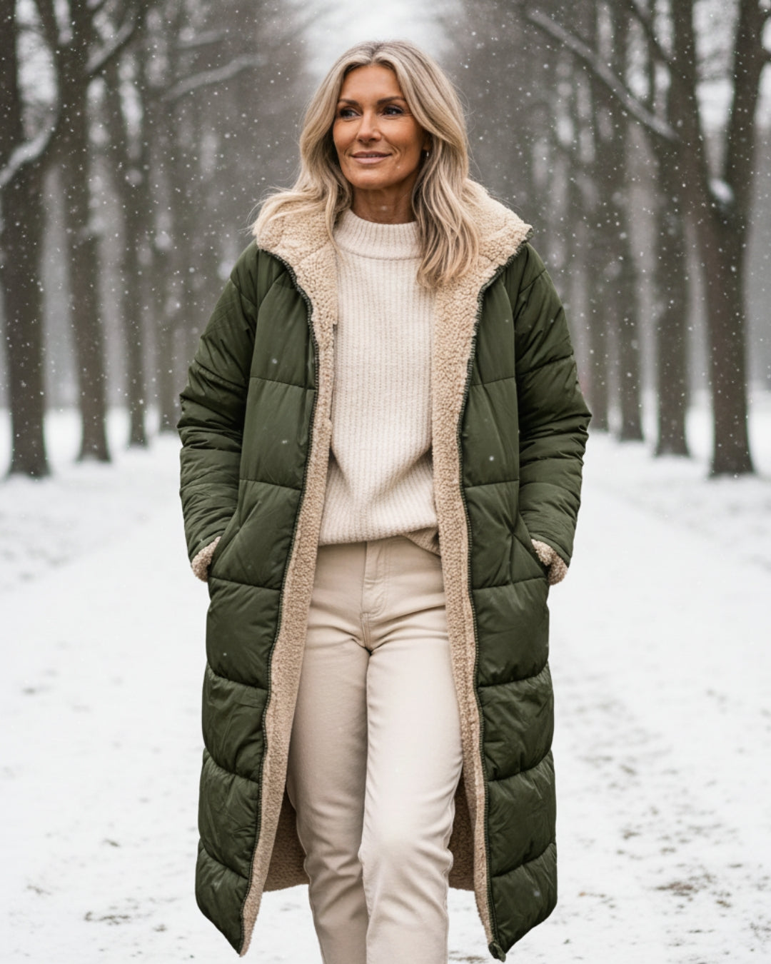 Sheena | Long Sleeve, Quilted, Warm Winter Coat