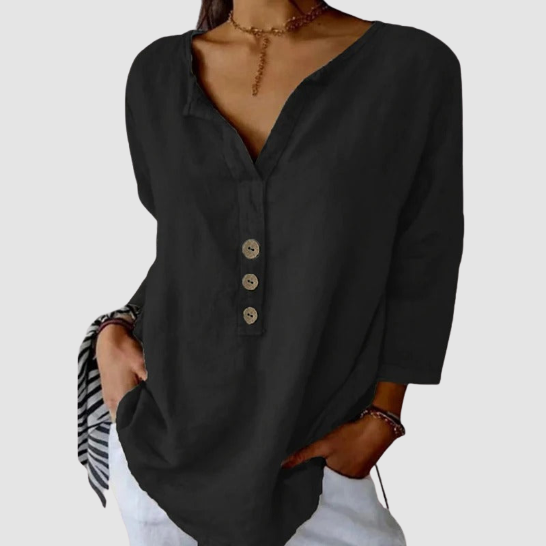 Melisa | Casual Cotton Linen Blouse