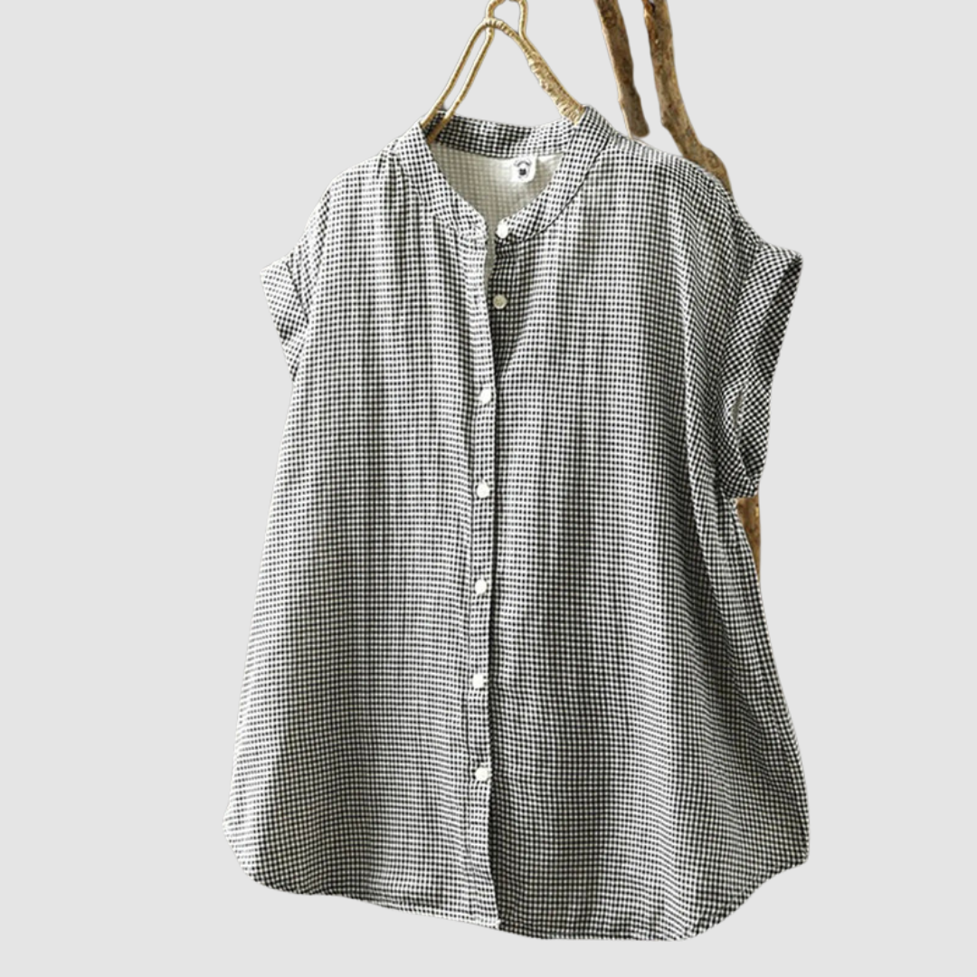 Ingrid - Vintage Print Three Quarter Sleeve Blouse