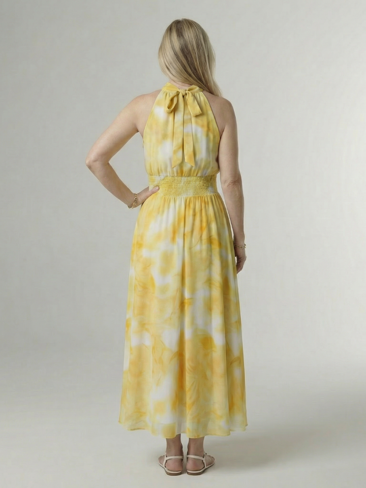 Sylin Gathered Halter Midi Dress - Elegant silhouette, gathered design, flattering fit Midi Dress