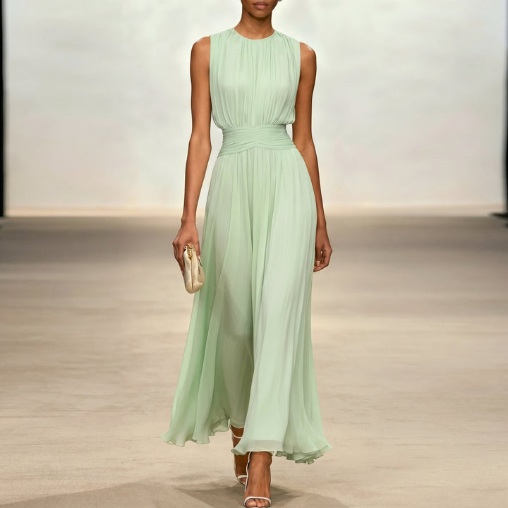 Chayna | Elegant Three Quarter Sleeve Maxi Dress