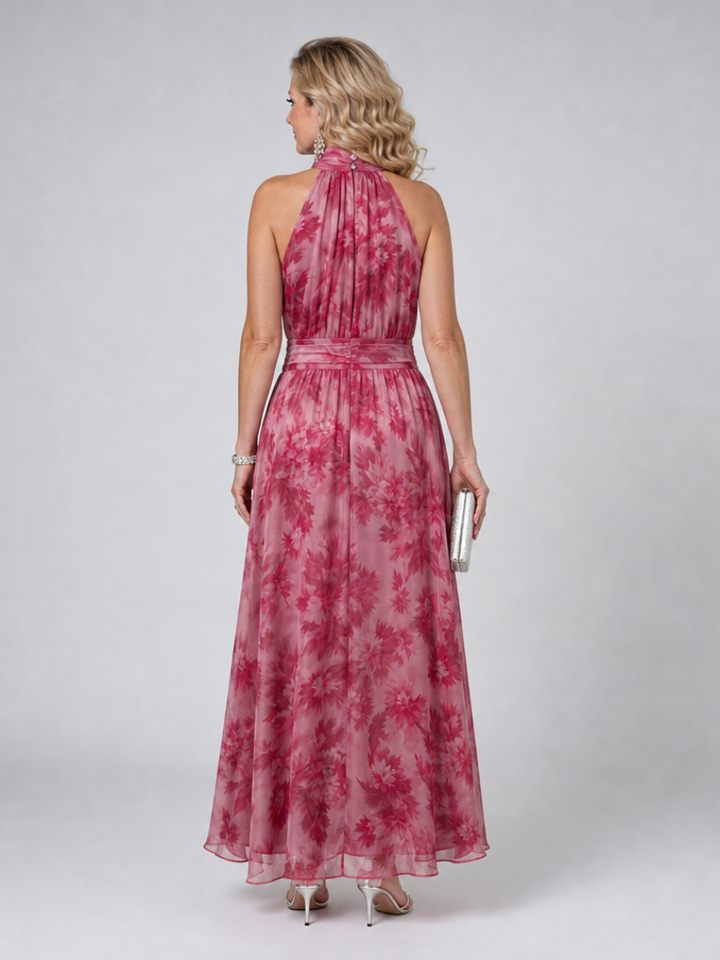 Avien - Soft Halter Neck Midi Dress | Elegant, Chic, Versatile Midi