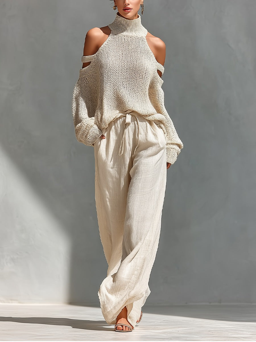 Abrielle Elegant Set | Chic Layered Knit Maxi Dress