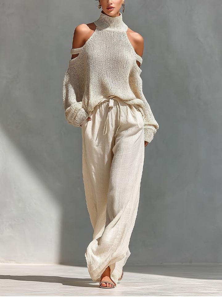 Abrielle Elegant Set | Chic Layered Knit Maxi Dress