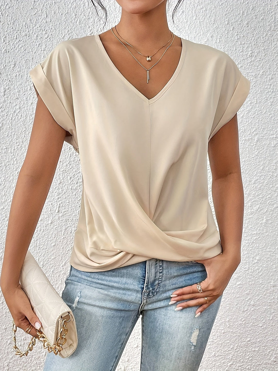 Cleo | Classic V Neckline T Shirt