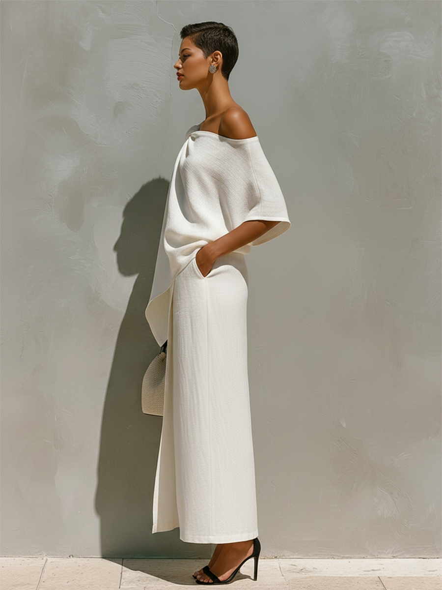 Alarice Minimalist Set | Chic, Versatile, Effortless Midi Dress