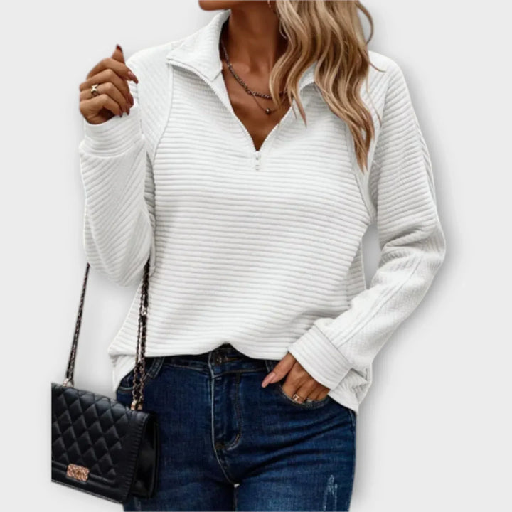 Dalia Half-Zip Pullover - Cozy Knit Layering Piece
