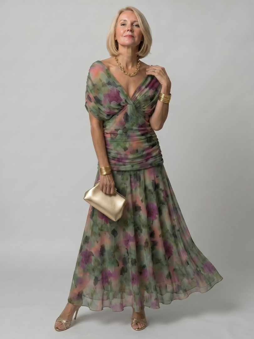 Calen - Off Shoulder Flow Midi Dress | Casual, Elegant, Comfortable
