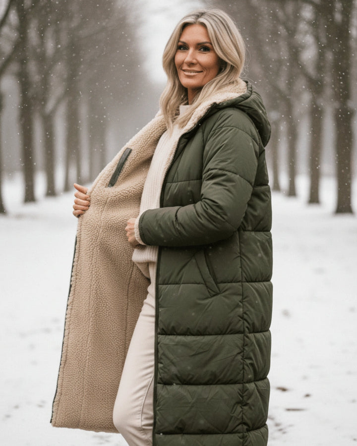 Sheena | Long Sleeve, Quilted, Warm Winter Coat