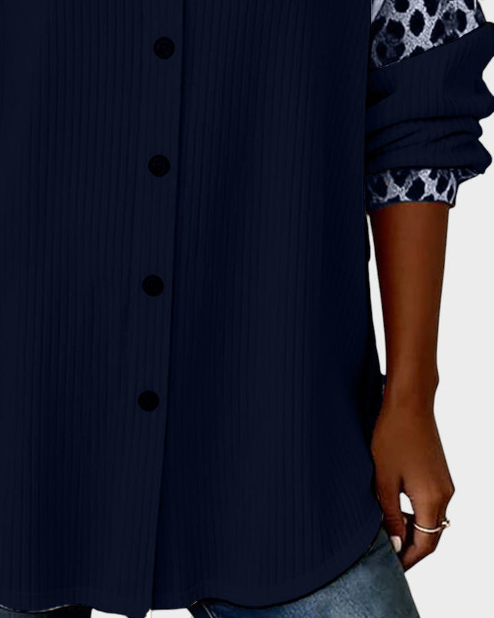 Jackie | Leopard Print Button-Down Shirt