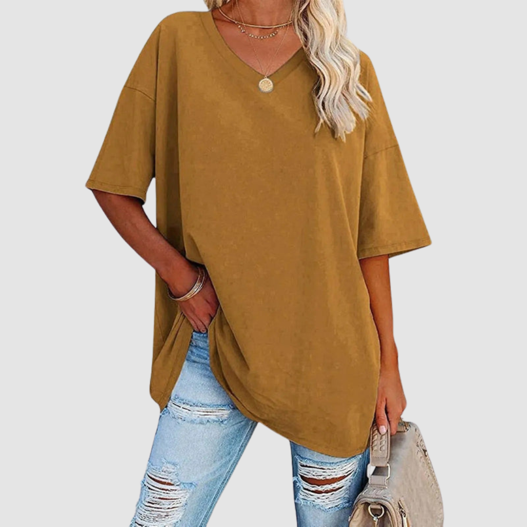 Gabrielle | Elegant V-neck Knit Top