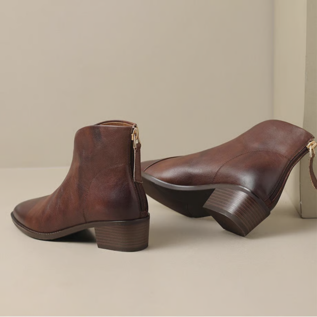 Carolyn | Leather Ankle Boots