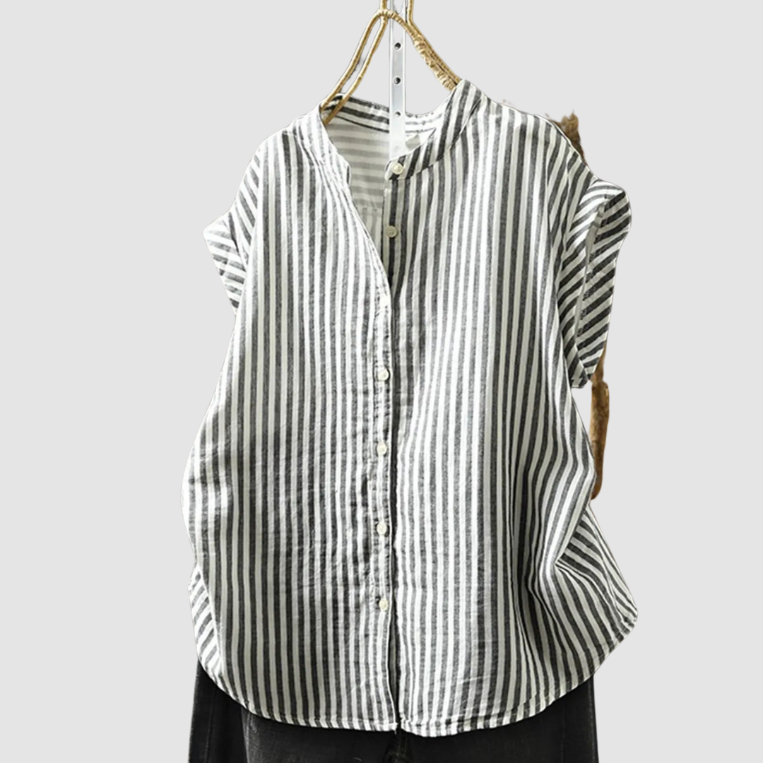 Ingrid - Vintage Print Three Quarter Sleeve Blouse