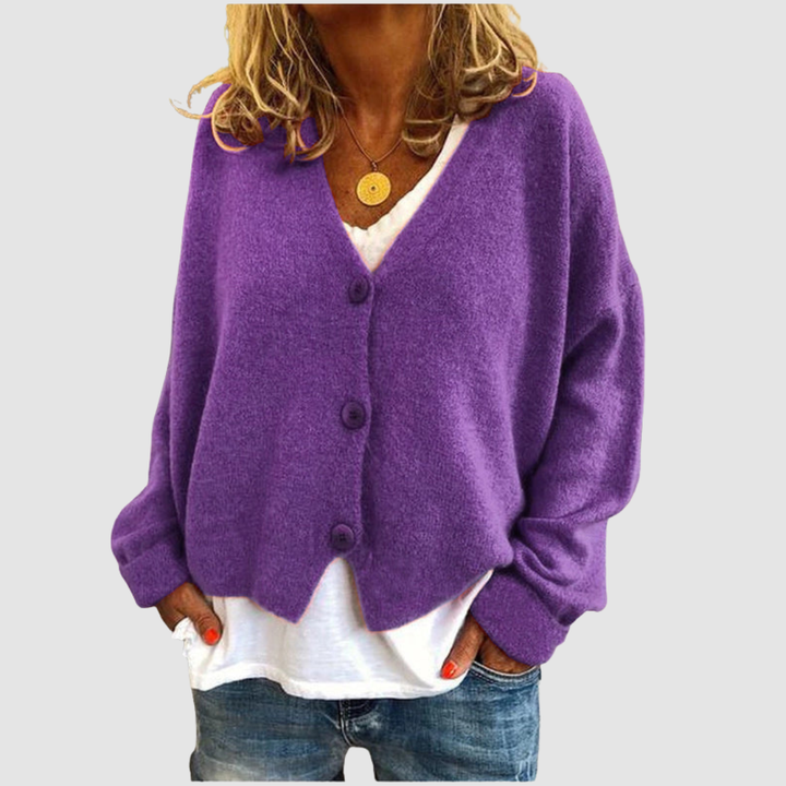 Holly Knit Cardigan - Cozy Open Front, Long Sleeve, Casual Cardigan