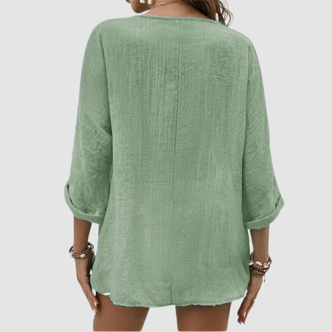 Monica | Elegant Breathable Three Quarter Blouse