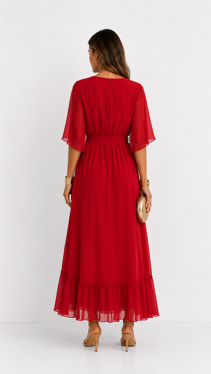 Camie | Elegant Floral Print Maxi Dress