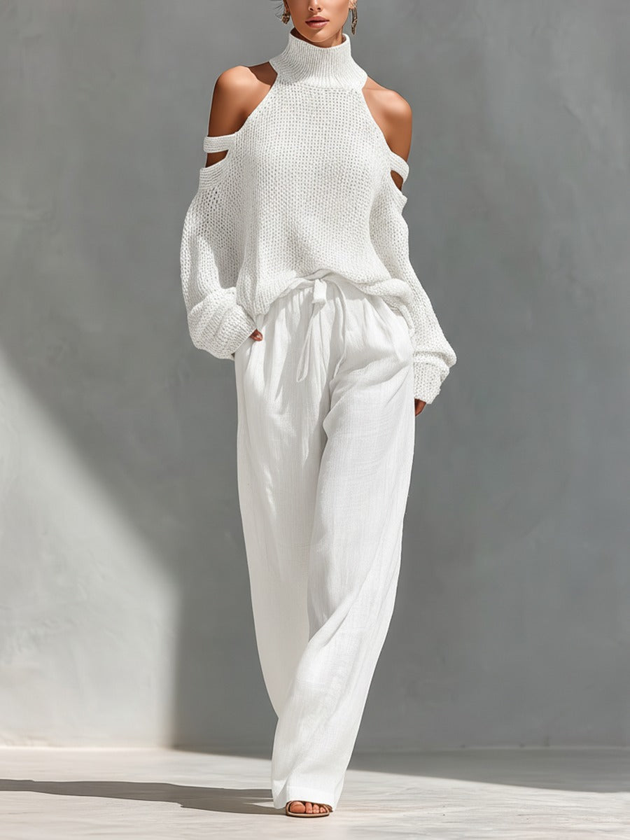 Abrielle Elegant Set | Chic Layered Knit Maxi Dress