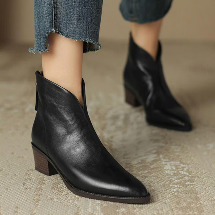 Carolyn | Leather Ankle Boots