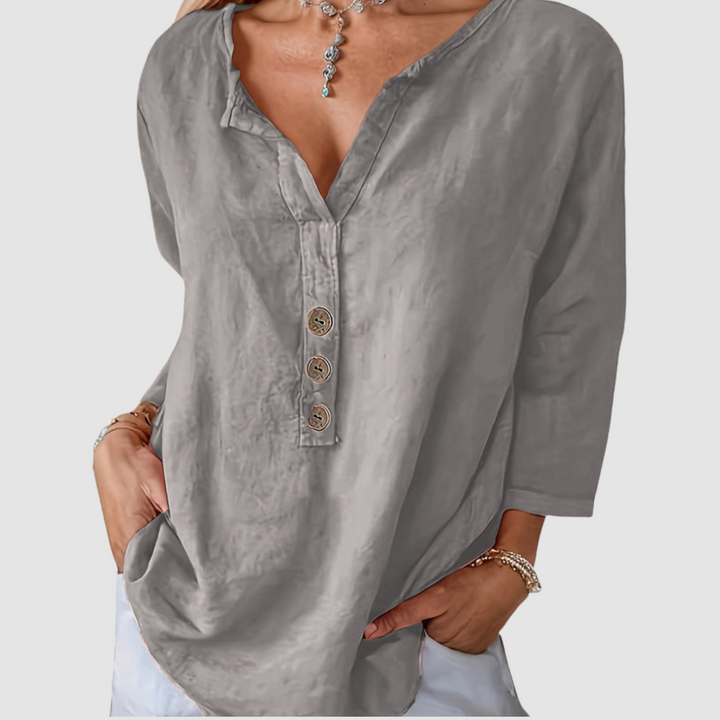 Melisa | Casual Cotton Linen Blouse