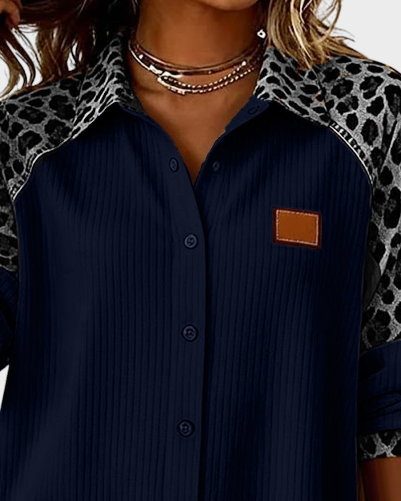 Jackie | Leopard Print Button-Down Shirt