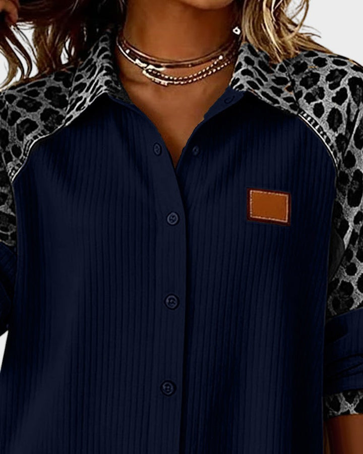 Jackie | Leopard Print Button-Down Shirt