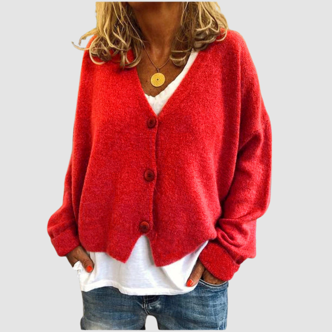 Holly Knit Cardigan - Cozy Open Front, Long Sleeve, Casual Cardigan