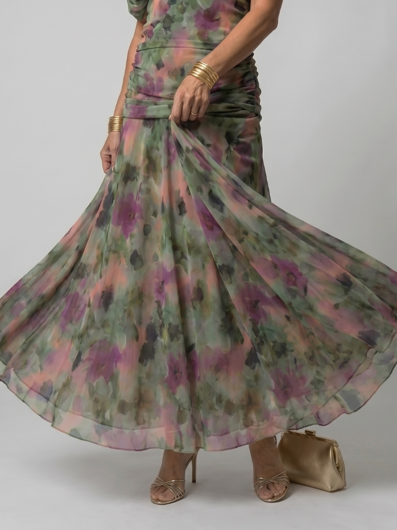 Calen - Off Shoulder Flow Midi Dress | Casual, Elegant, Comfortable