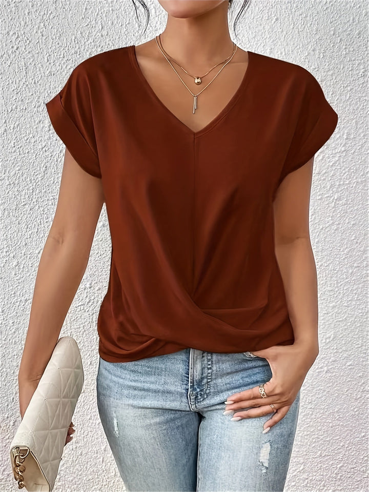 Cleo | Classic V Neckline T Shirt