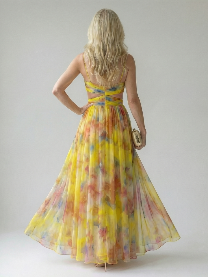 Isel | Soft Wrap Three Quarter Sleeve Maxi Dress