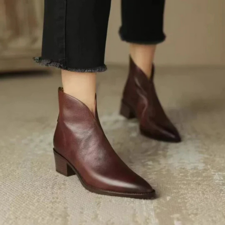 Carolyn | Leather Ankle Boots