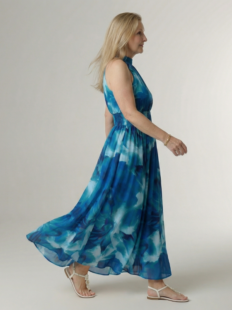 Sylin Gathered Halter Midi Dress - Elegant silhouette, gathered design, flattering fit Midi Dress