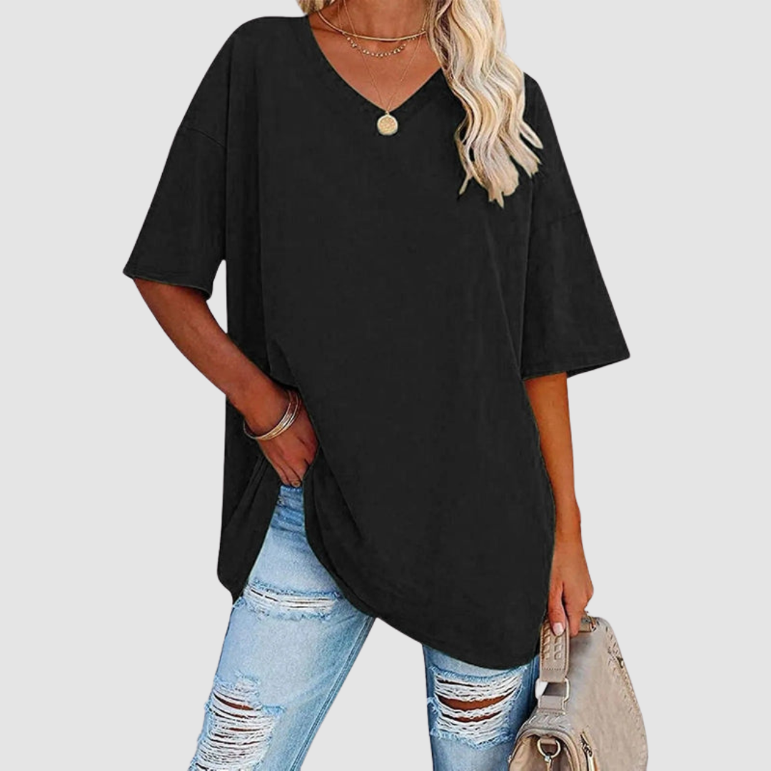 Gabrielle | Elegant V-neck Knit Top