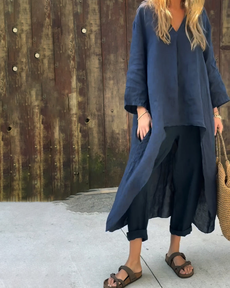 Carolyn Chic and Comfortable Set | Relaxed Fit Knit Top and Pants Set
