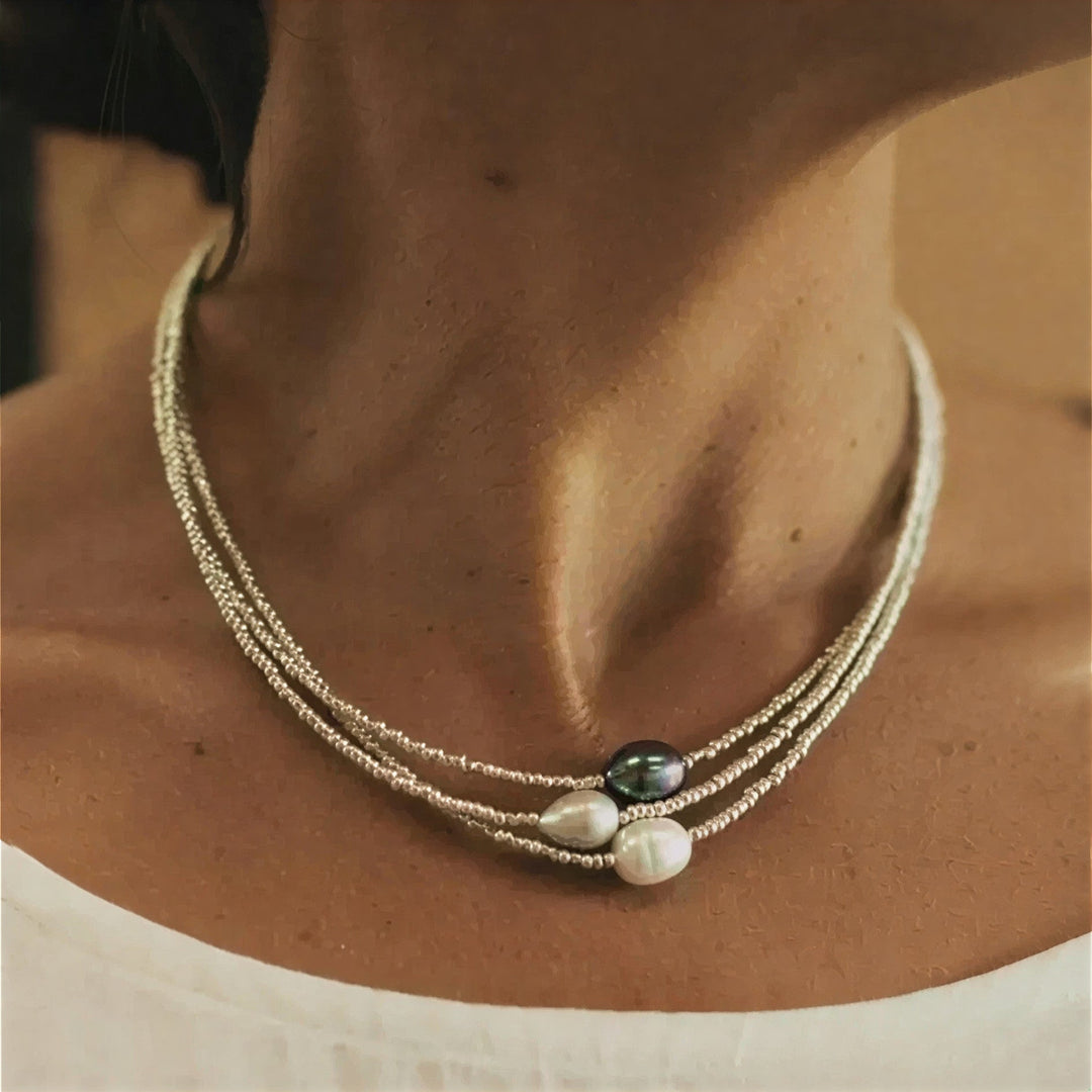 Baroque Pearl Layered Necklace | Elegant Design Statement Accessory