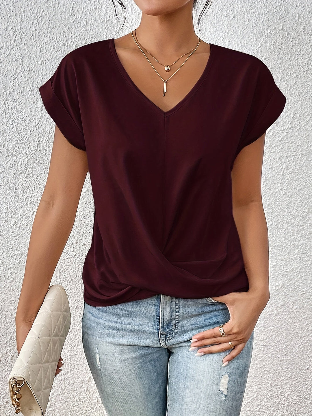 Cleo | Classic V Neckline T Shirt
