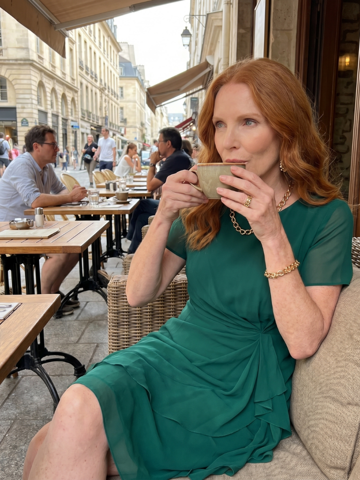 Ember | Elegant Three Quarter Sleeve Midi Dress