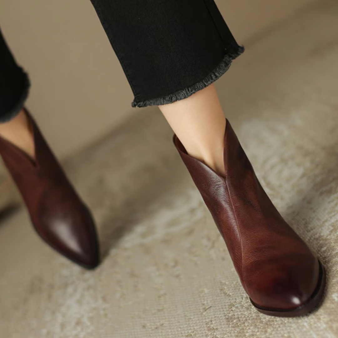 Carolyn | Leather Ankle Boots