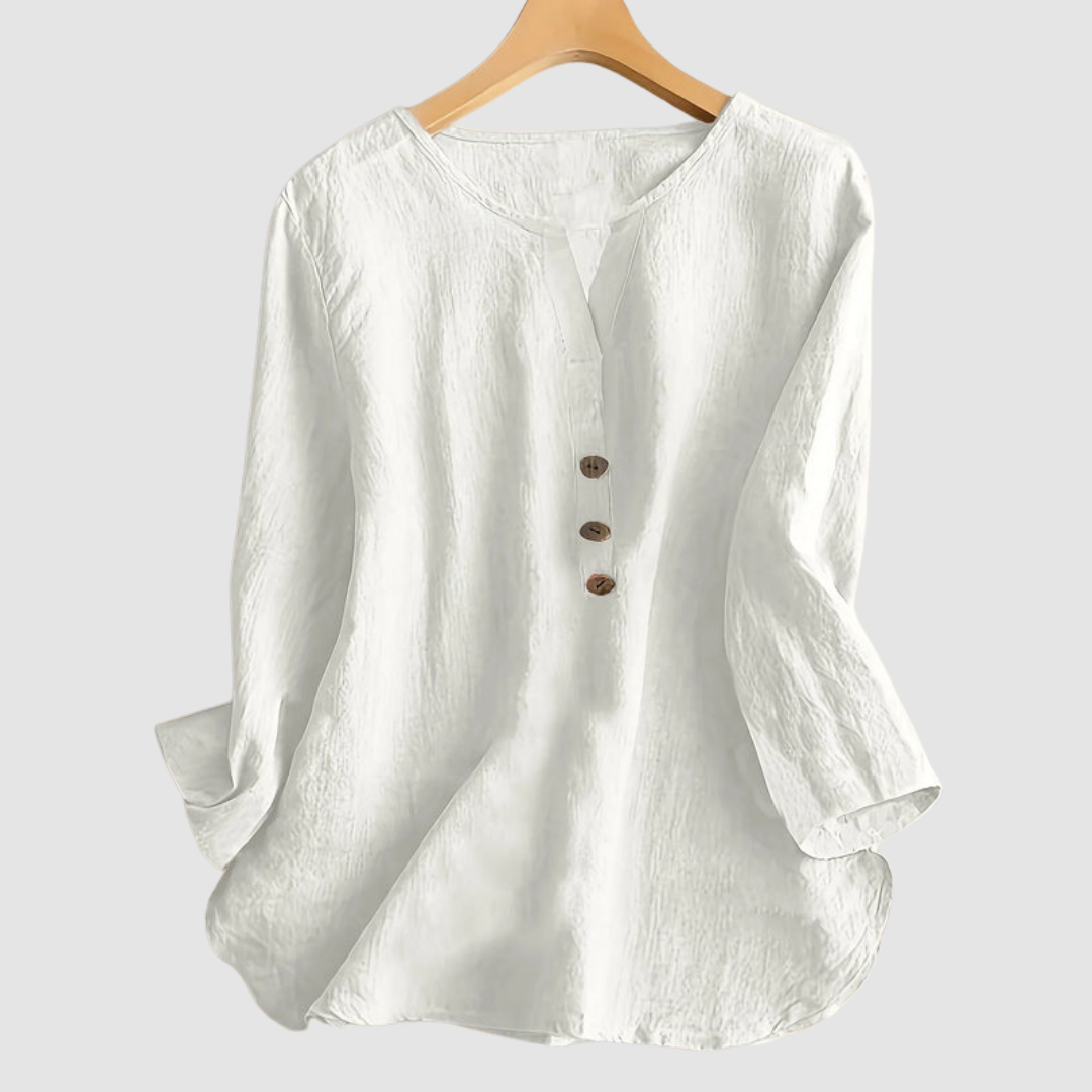 Melisa | Casual Cotton Linen Blouse