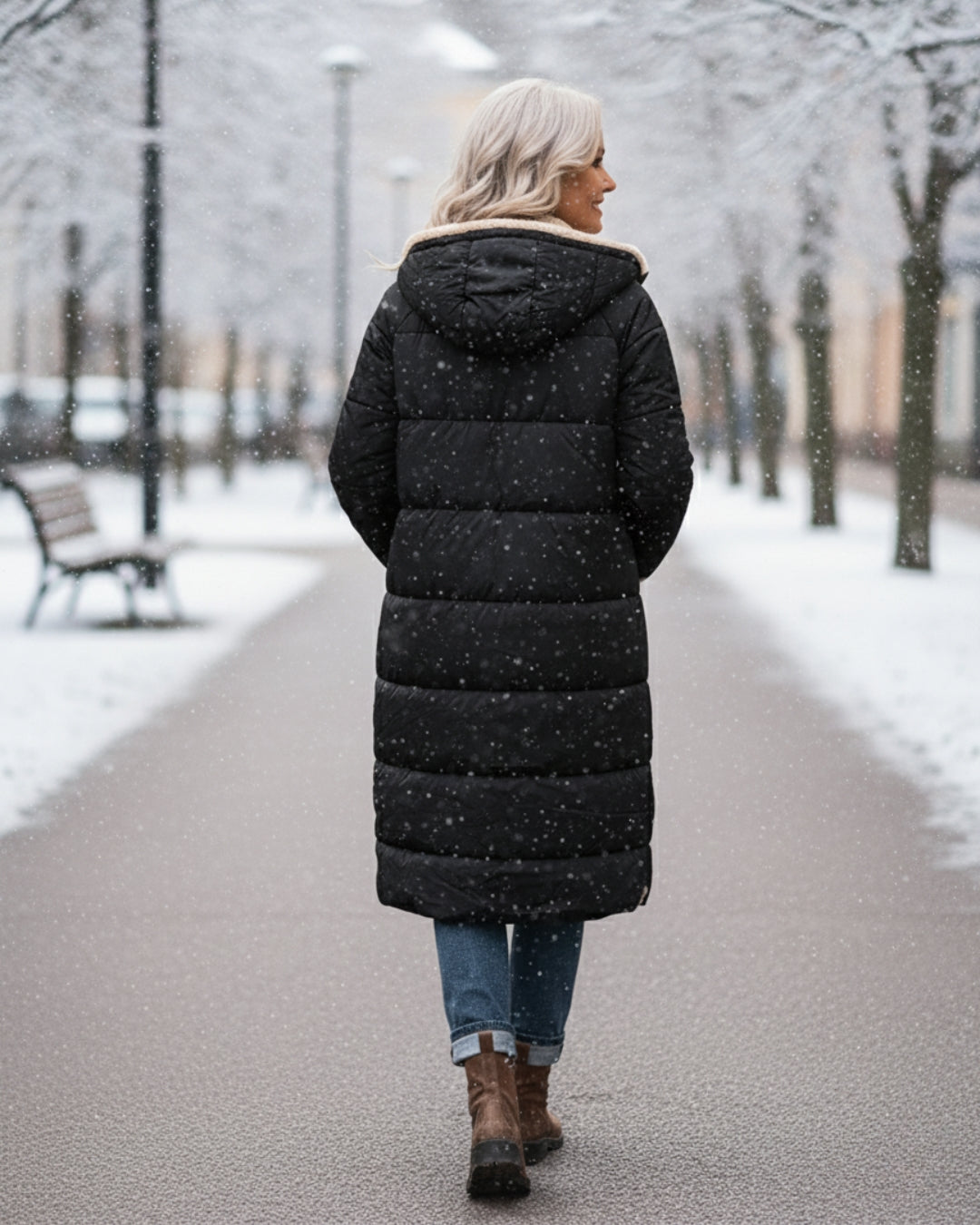 Sheena | Long Sleeve, Quilted, Warm Winter Coat