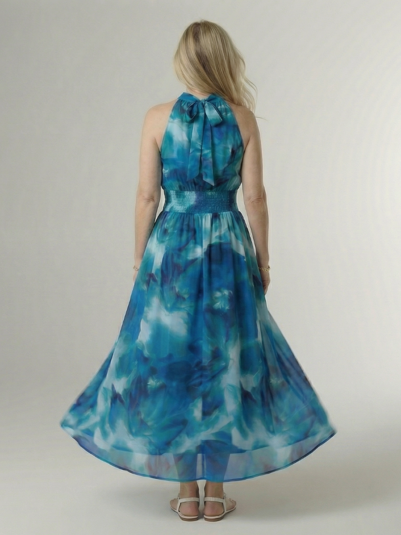 Sylin Gathered Halter Midi Dress - Elegant silhouette, gathered design, flattering fit Midi Dress