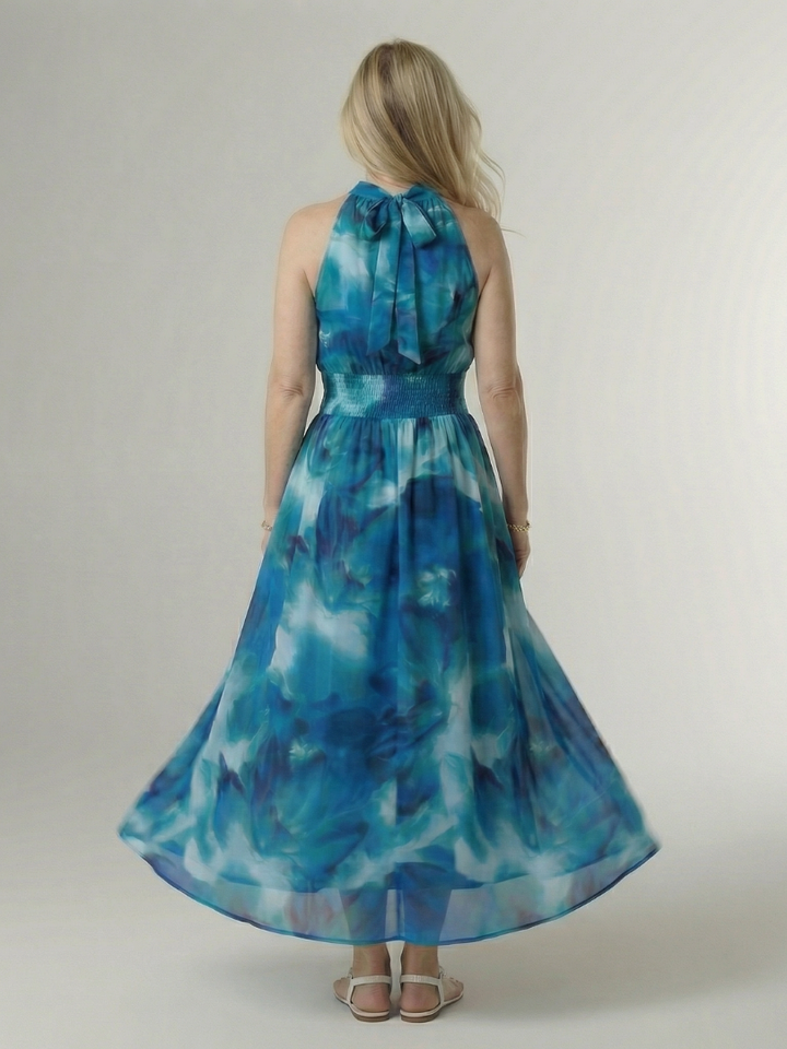 Sylin Gathered Halter Midi Dress - Elegant silhouette, gathered design, flattering fit Midi Dress