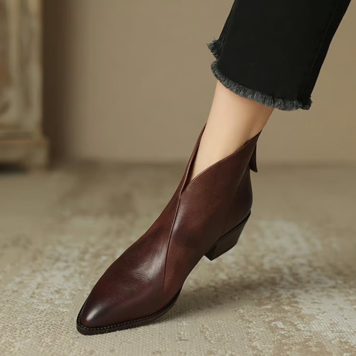 Carolyn | Leather Ankle Boots