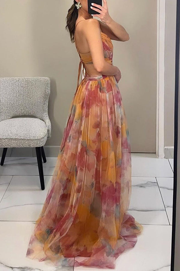 Amy's Wardrobe | Women's V-Neck Dress with Flowing Skirt