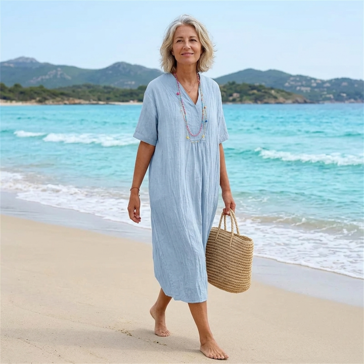 Amy's Wardrobe | Textured Maxi Dress in Relaxed Fit