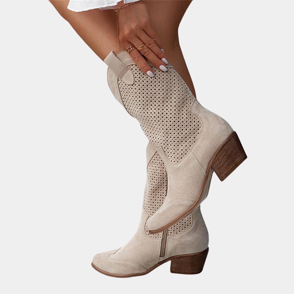 Rachelle Cowboy Style Orthopedic Boots | Comfortable Leather Footwear