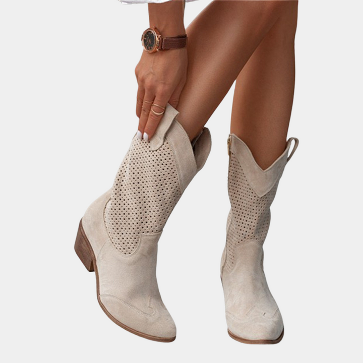 Rachelle Cowboy Style Orthopedic Boots | Comfortable Leather Footwear