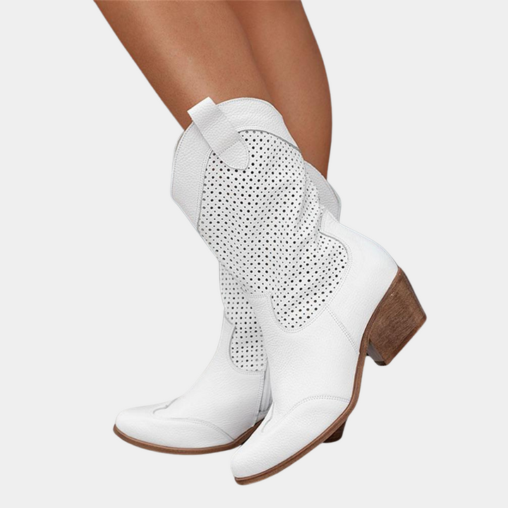 Rachelle Cowboy Style Orthopedic Boots | Comfortable Leather Footwear
