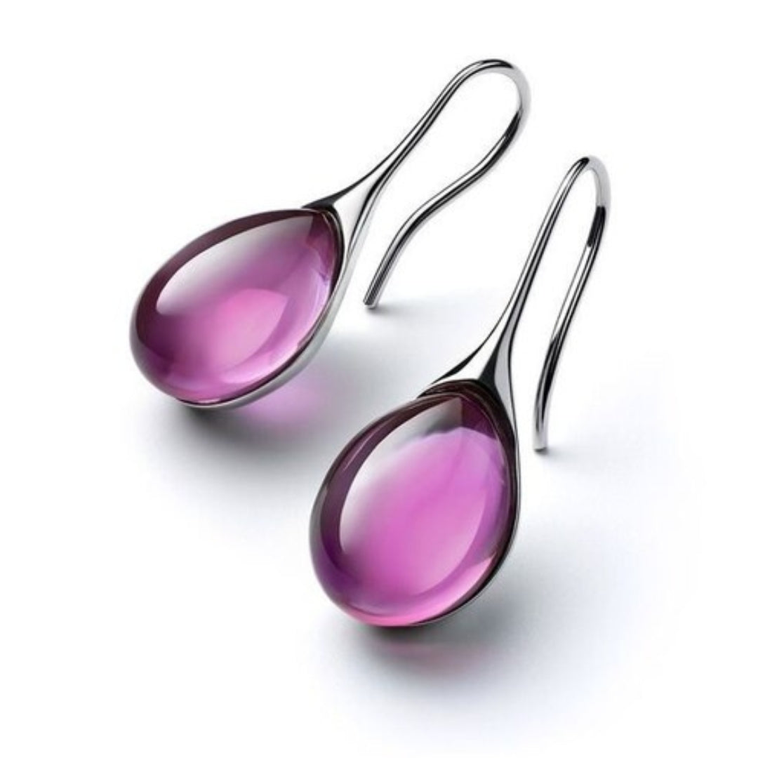 Glass Teardrop Earrings | Elegant Design, Statement Jewelry