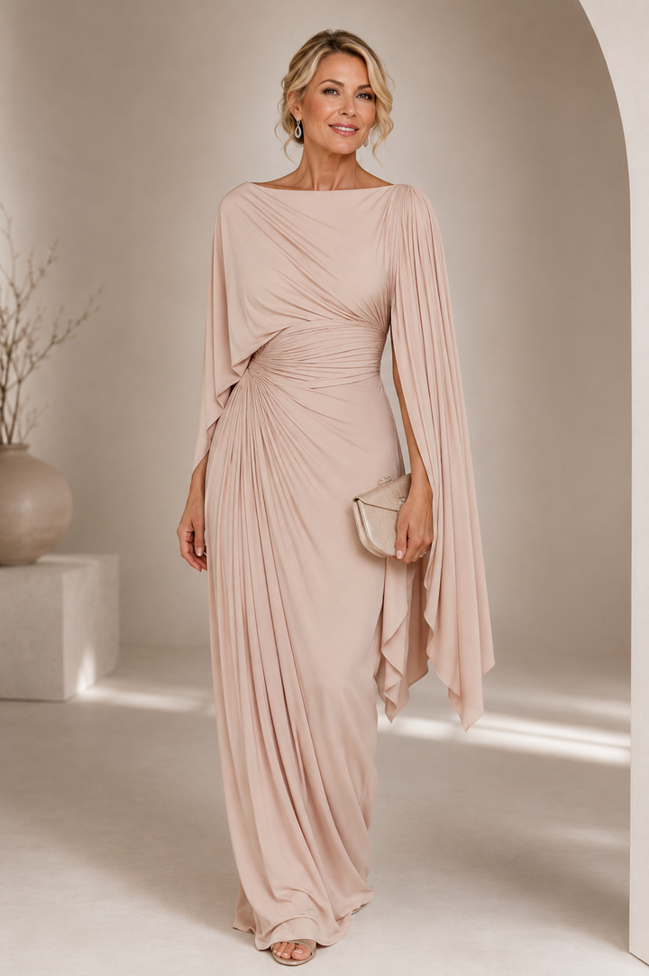 Merideth | Floral Print Three Quarter Sleeve Maxi Dress
